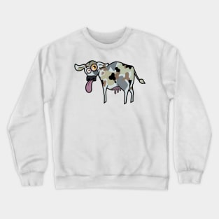 Graffiti of a cow in army pattern skin Crewneck Sweatshirt